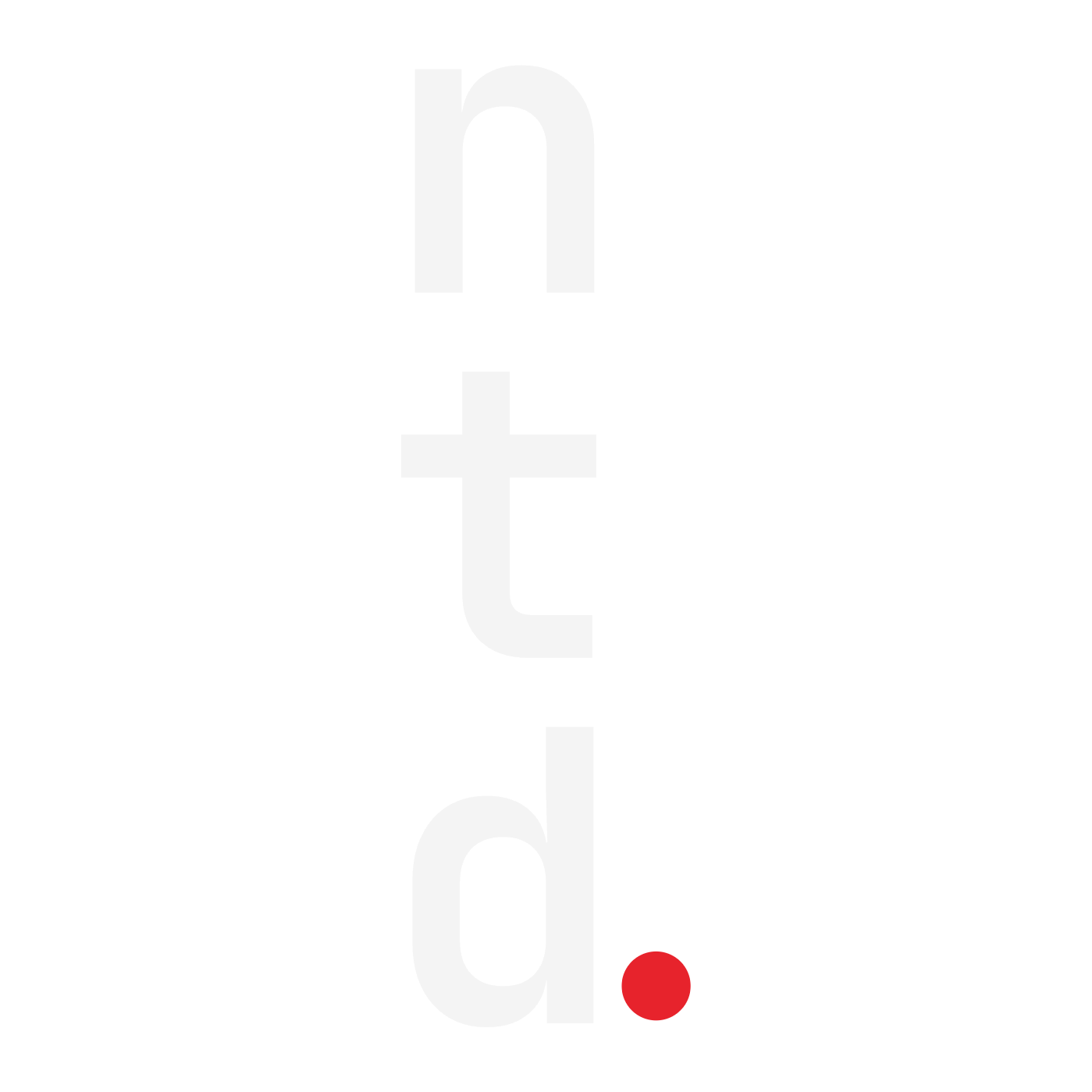 Naptime Development mark — the letters n, t, d stacked with a red dot